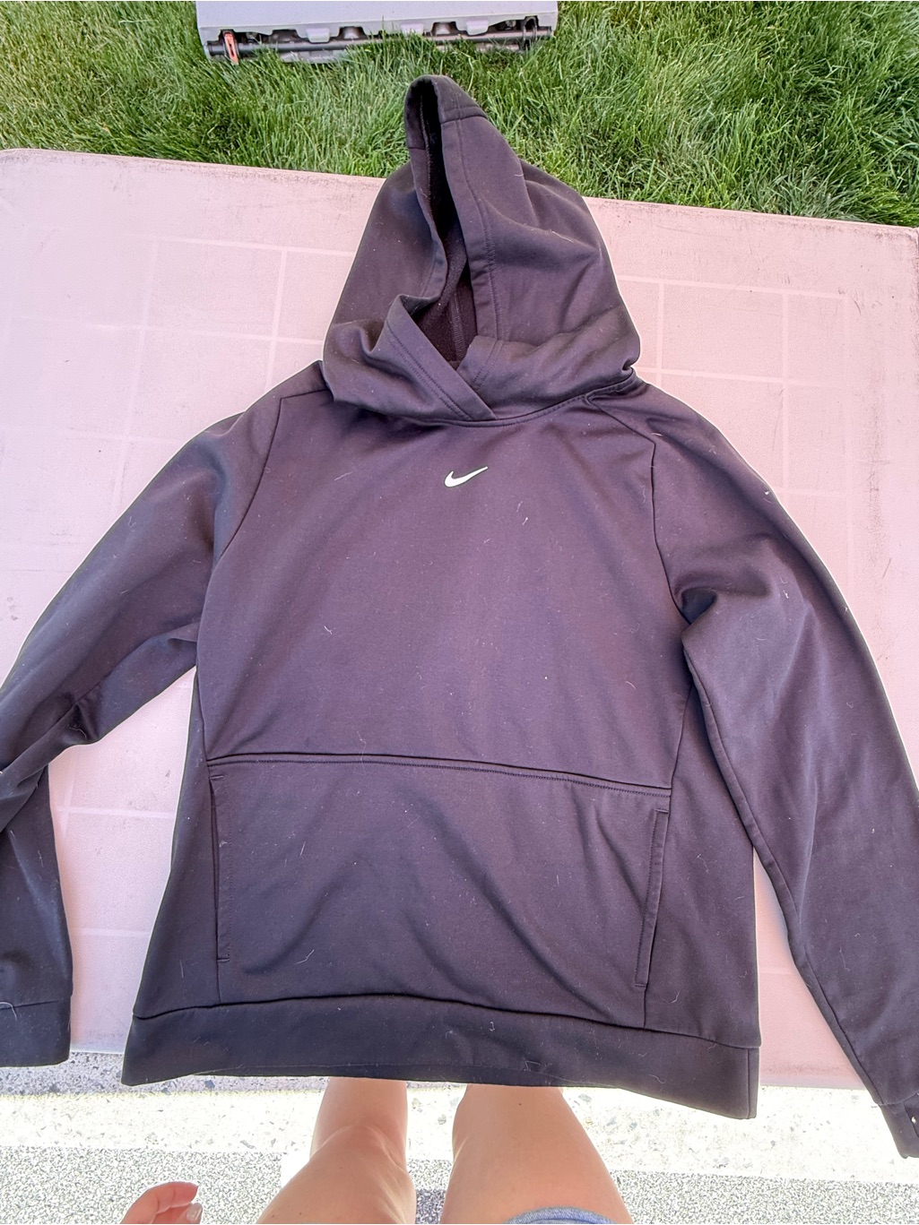 Youth Xl Nike Black Hooded Pullover Sweatshirt